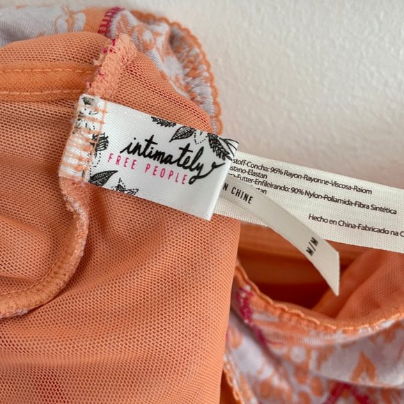 Free People Intimately Orange Cotton Floral bra - Picture 3 of 5